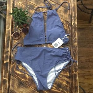 Cupshe Cold Wind Halter Bikini Set